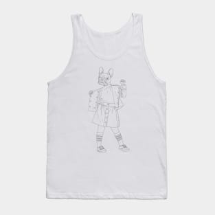 Bulldog Face Tank Top